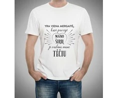 Marškinėliai "Mergaitė, kuri pavogė mano širdį, vadina mane TĖČIU"
