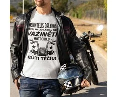 Marškinėliai "Myliu labiau nei važinėti motociklu"