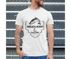 Marškinėliai "Neištveriu be žvejybos"