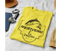Marškinėliai "Neištveriu be žvejybos"