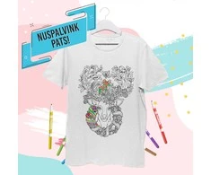 Marškinėliai "Nuspalvink pats! Kalėdinis elnias"