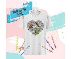 Marškinėliai "Nuspalvink pats! Širdis"