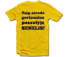 Marškinėliai "Taip atrodo geriausias pasaulyje SENELIS!"