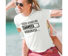 Marškinėliai "Tėčio juokeliai kraunasi"