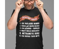 Marškinėliai "Tėčio TOP frazės"