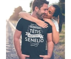 Marškinėliai "Tik geriausias tėtis paaukštintas iki senelio "