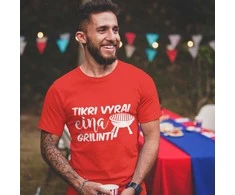 Marškinėliai "Tikri vyrai eina grilinti"