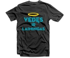 Marškinėliai "Vedęs ir laimingas (su aureole)"