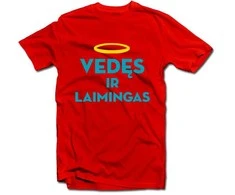Marškinėliai "Vedęs ir laimingas (su aureole)"