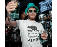 Marškinėliai "Vedu jau tuojaus, nupirk man alaus"