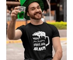 Marškinėliai "Vedu jau tuojaus, nupirk man alaus"