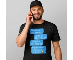 Marškinėliai "Visur su telefonu"