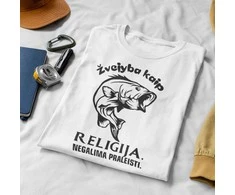 Marškinėliai "Žvejyba kaip religija"