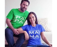 Marškinėlių komplektas "MAMA and PAPA"