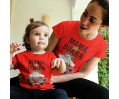 Marškinėlių komplektas mamai ir vaikui "Mama ir dukra"