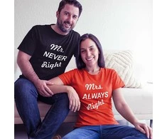 Marškinėlių komplektas "Mr NEVER Right &amp; Mrs ALWAYS Right"
