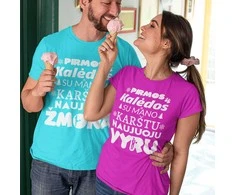 Marškinėlių komplektas "Pirmos šeimos Kalėdos"