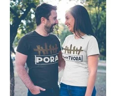 Marškinėlių komplektas "Pora kaip tvora"