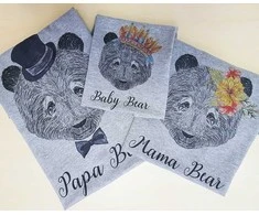 Marškinėlių komplektas šeimai "Bear Family"