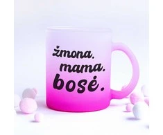 Matinis puodelis "Žmona. Mama. Bosė"