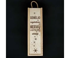 Medinė butelio dėžė "Senelio nervams"