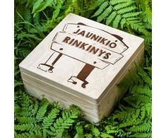 Medinė dėžė "Jaunikio rinkinys" (30x30cm)