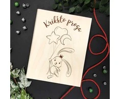 Medinė dėžutė "Krikšto proga"