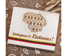 Medinė dėžutė "Linkėjimai iš Lietuvos"