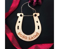 Medinė graviruota pasaga "BOSO LAIMĖ"