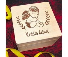 Medinė Krikšto dėžutė (20x20cm)