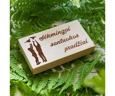Medinė pinigų dėžutė "Sėkmingai santuokos pradžiai"