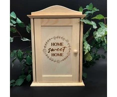 Medinė raktų dėžutė "Home sweet home"