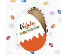 Medinė spalvota dėžutė "Velykų siurprizas"
