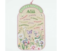 Medinė spalvota lentelė "Padėka močiutei"
