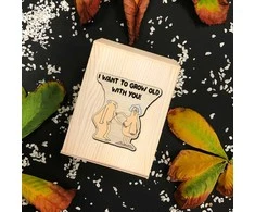 Medinė taupyklė "I want to grow old with You"
