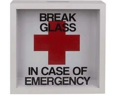 Medinė taupyklė - rėmelis "Emergency fund"