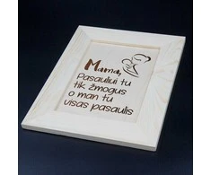 Medinis graviruotas rėmelis "Mama"