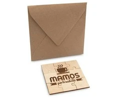 Medinis puodelio padėkliukas - dėlionė "Mamos pertraukėlė"