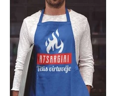 Medvilninė prijuostė "Atsargiai, virtuvėje tėtis"