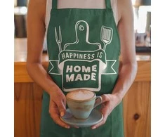 Medvilninė prijuostė "Happiness is home made"
