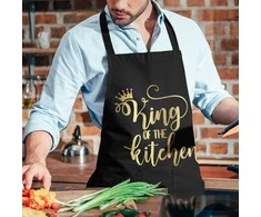 Medvilninė prijuostė "King of the kitchen"