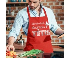 Medvilninė prijuostė "Taip atrodo kietas TĖTIS"