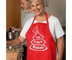 Medvilninė prijuostė "Taip kvepia Kalėdos"