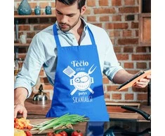 Medvilninė prijuostė "Tėčio kepsniai - patys skaniausi"