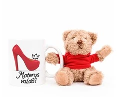 Meškiuko ir puodelio rinkinys "Moterys valdo!"