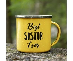 Metalinis puodelis „Best sister ever“
