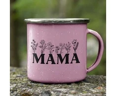 Metalinis puodelis "Mama - laukų gėlė"