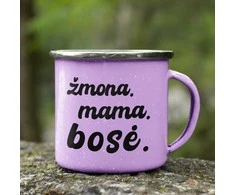 Metalinis puodelis "Žmona. Mama. Bosė."