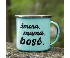 Metalinis puodelis "Žmona. Mama. Bosė."