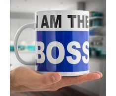 Milžiniškas puodelis "I am the BOSS"